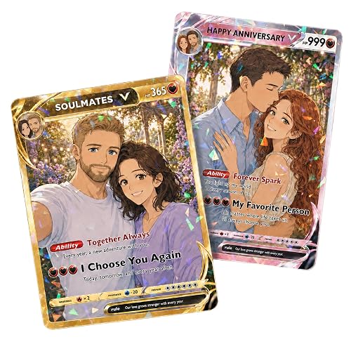 Personalized Valentine Couple Card, Customized Anniversary Character Anime Plaques, Custom