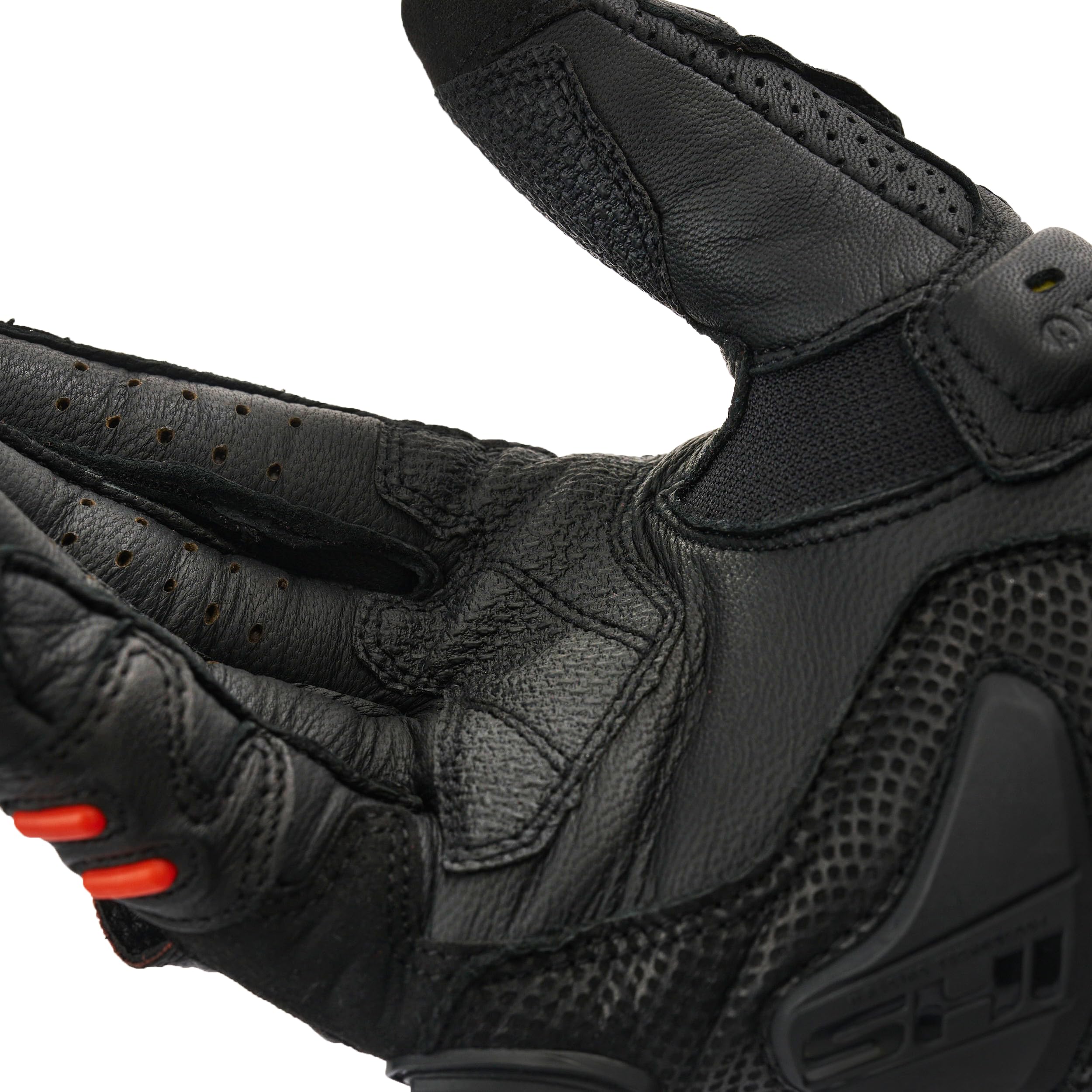SHIMA XRS-3 Motorrad Handschuhe Herren Leder Kurze Sport Motorradhandschuhe Schutz Touchscreen Stadt Lederhandschuhe Motorcycle Belüftet Verstärkt Perforiertes Leicht (Herren, Weiß, 3XL)