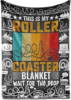 Roller Coaster Gifts for Boys & Girls, Funny Blanket Gifts for Roller Coaster Lovers, Soft Flannel Blanket, 65 x 50 inches - Funny Sayings