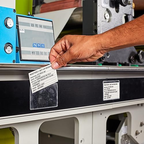 Miniatura 4 de Avery Portatarjetas autoadhesivos transparentes, carga superior, capacidad para tarjetas de 3.5 x 2 pulgadas, paquete de 10 (73720)