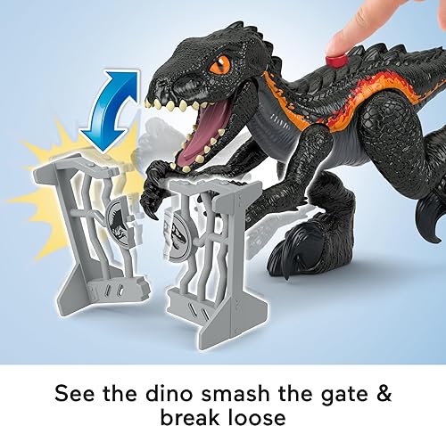Miniatura 4 de Fisher-Price Imaginext Jurassic World - Figura de dinosaurio de Indoraptor con acción de rascar y accesorios para juegos preescolares a partir de 3