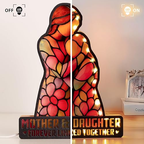 Miniatura 5 de Regalo para hija de mamá, regalos de cumpleaños para hija, regalo de Navidad para madre e hija, día de la madre, graduación decorativa con luz LED,