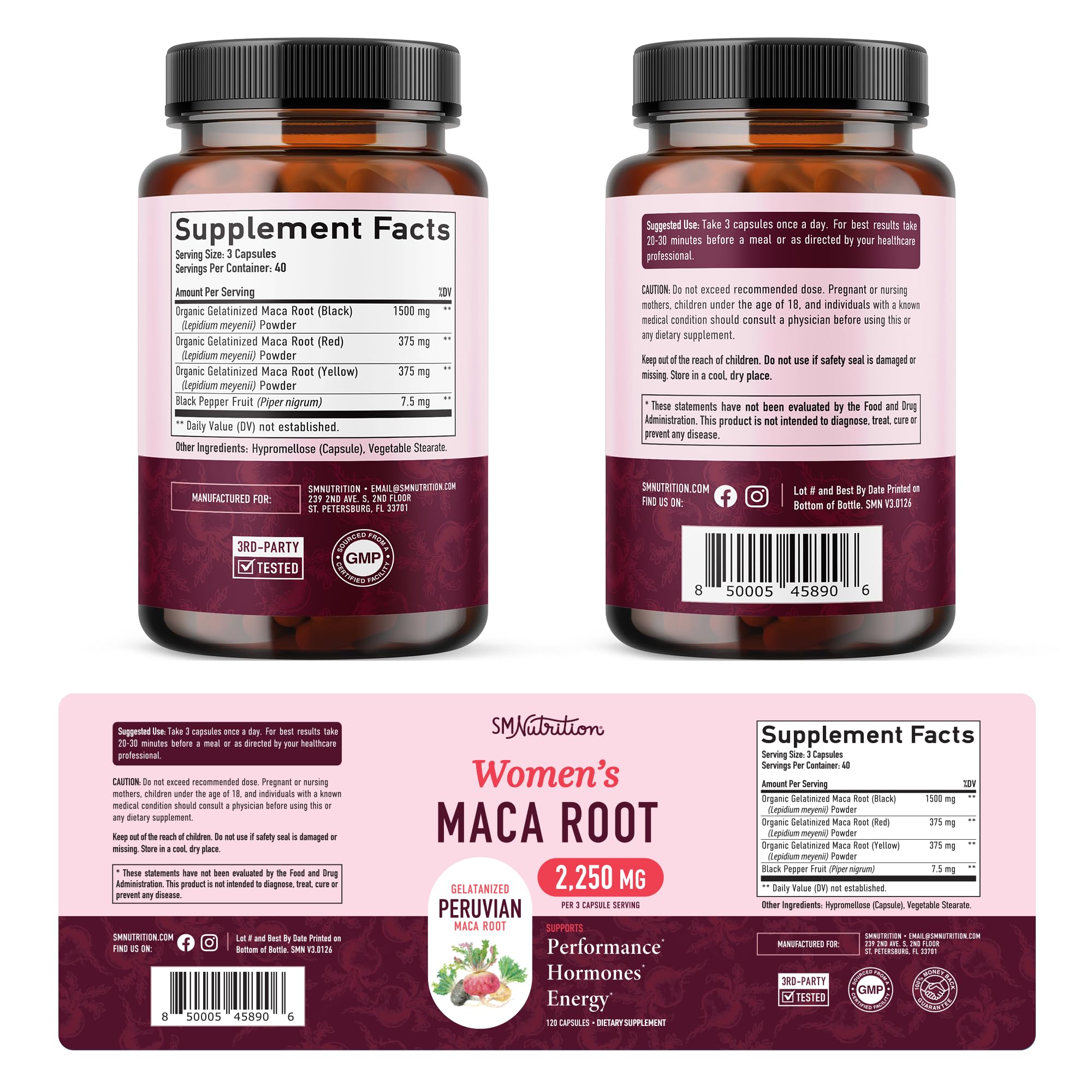 Organic Maca Root Capsules for Women, Peruvian Maca 2250MG Extra Strength — Amazon image 9