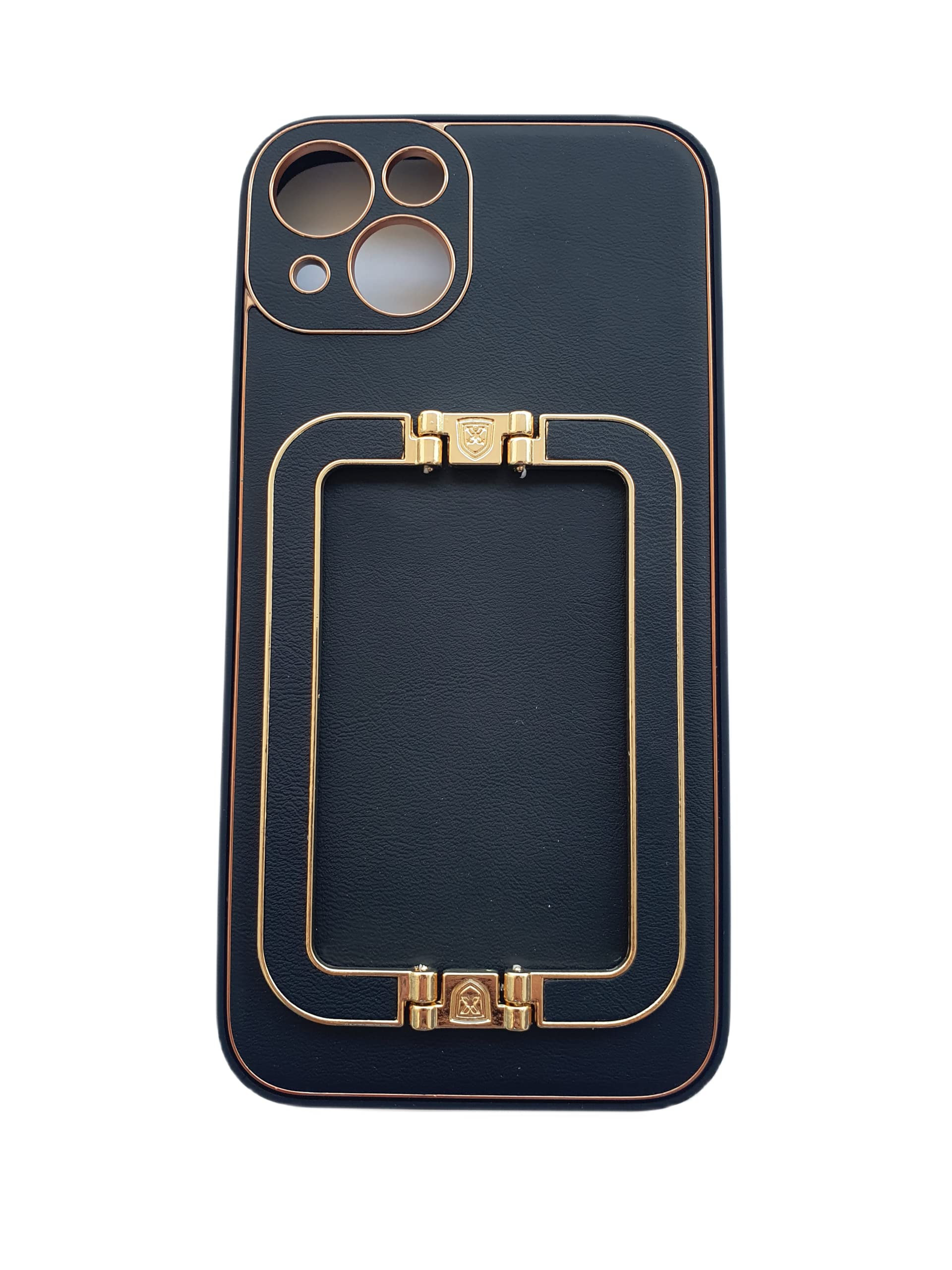 Funshare iPhone 13 3d korean type leather case with stand ECO leather Black