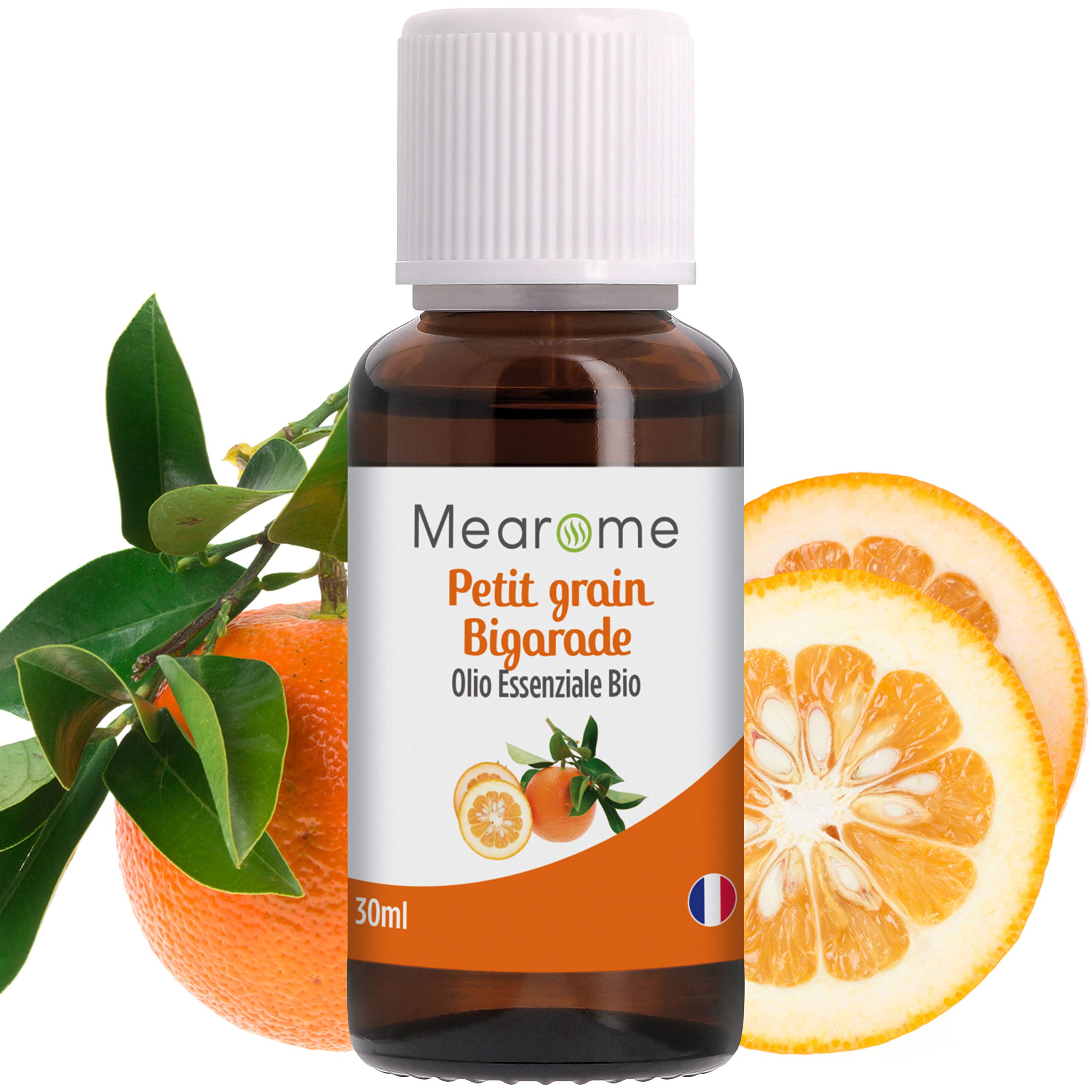 Olio essenziale Petit Grain Bigarade | Contro i capelli grassi | Contro lo stress | Puro e 100% naturale | Certificato OEBBD OECT | Aromatizza dolci e pietanze salate
