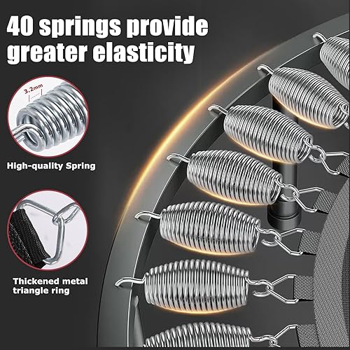 Miniatura 2 de Trampolín Rebounder para adultos  Mini trampolín plegable de 4050 pulgadas, trampolín de entrenamiento pequeño y portátil para fitness