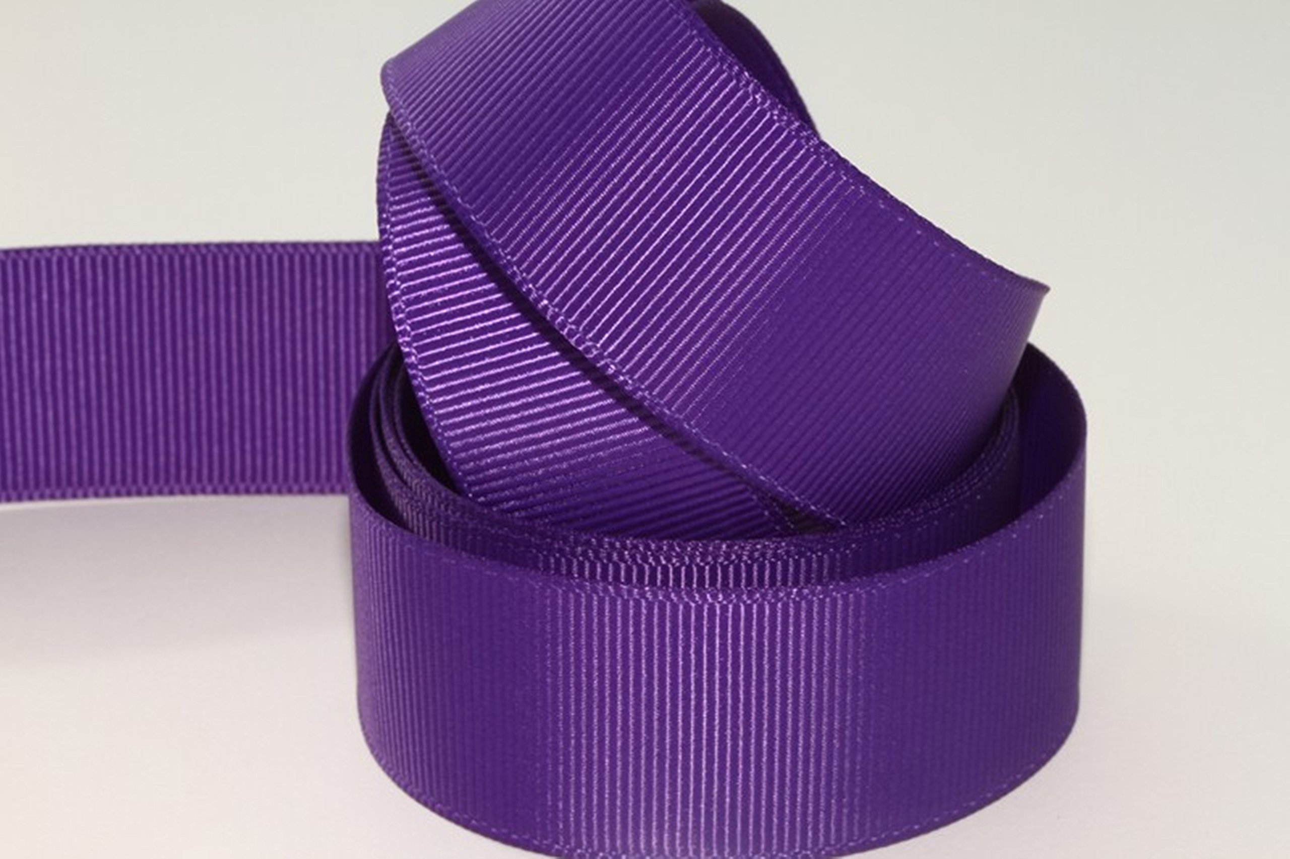 Gcs Purple Grosgrain Ribbon 38Mm Choose Colours (, 5 Meters) Double Sided For Gifts Wrap Sewing Party Decorations Events Dress Wedding Christmas Crafts Bows Car Floral Balloons Diy Bouquets Cake