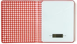 Suck UK Cook's Book Kitchen Scale | Digital Food Scale | Kitchen Gadgets | Baking Accessories | Cooking Accessories | Hidden Weighing Scales In A Book | Red Hard Case Cover | Easy Clean Glass Surface