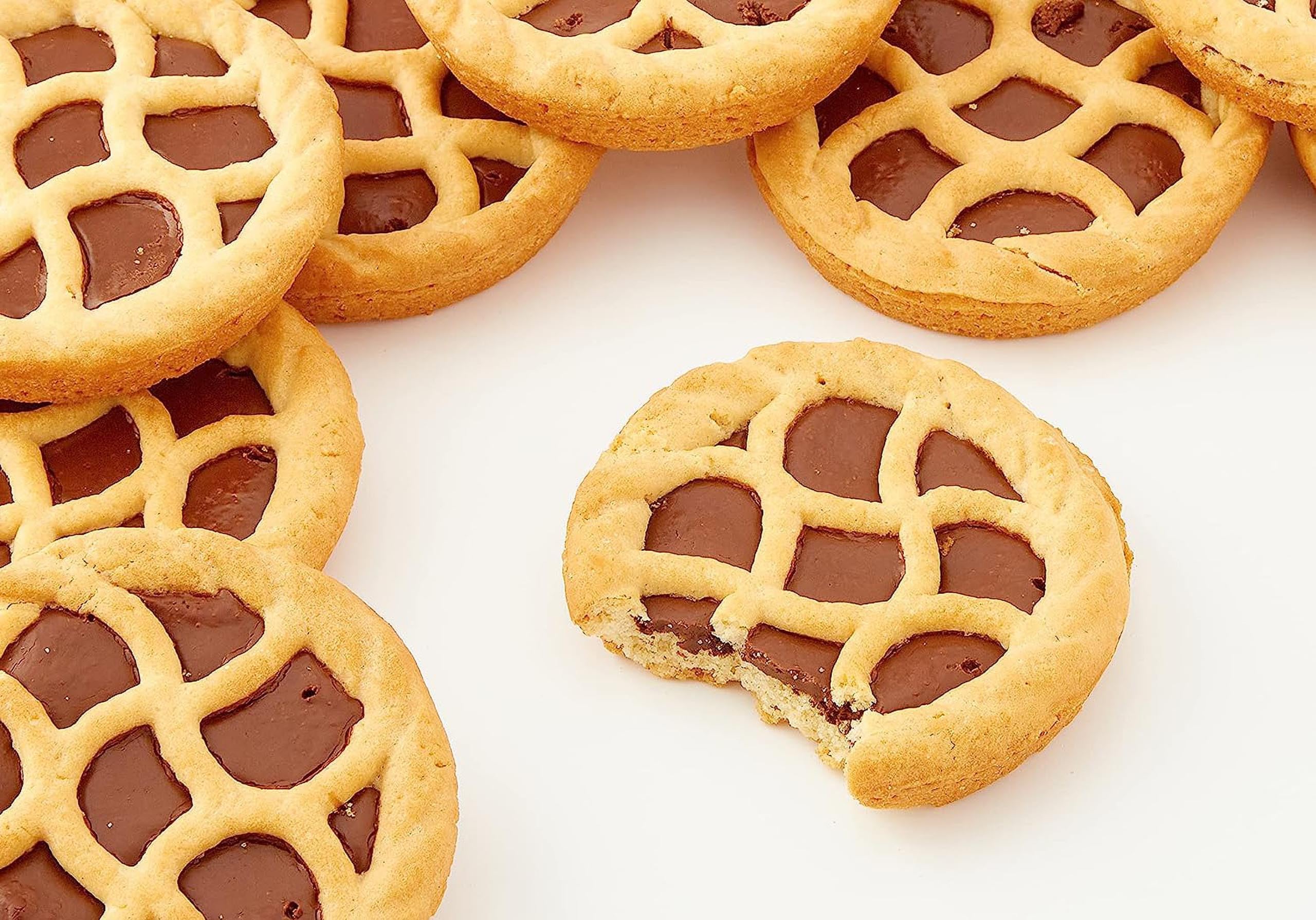 MULINO BIANCO Crostatine Cacao - Galletas italianas, mini tartaletas con crema de cacao y avellanas 400g x 12 paquetes (Cacao, x12)