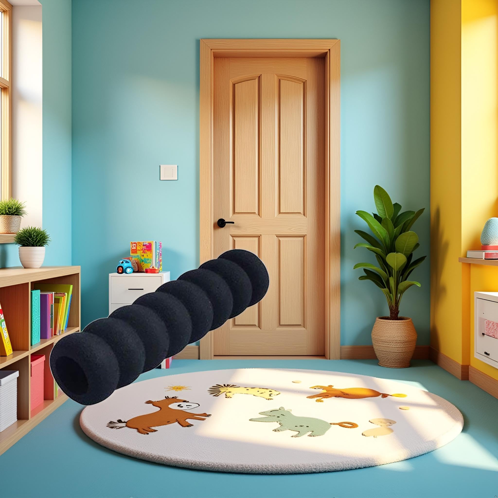 Black Home Door Handle Knob Foam Safety Cover Guard Protector Balck Doors Handle Protector Kid Baby Safety Door Handle Professional Design - Image 2