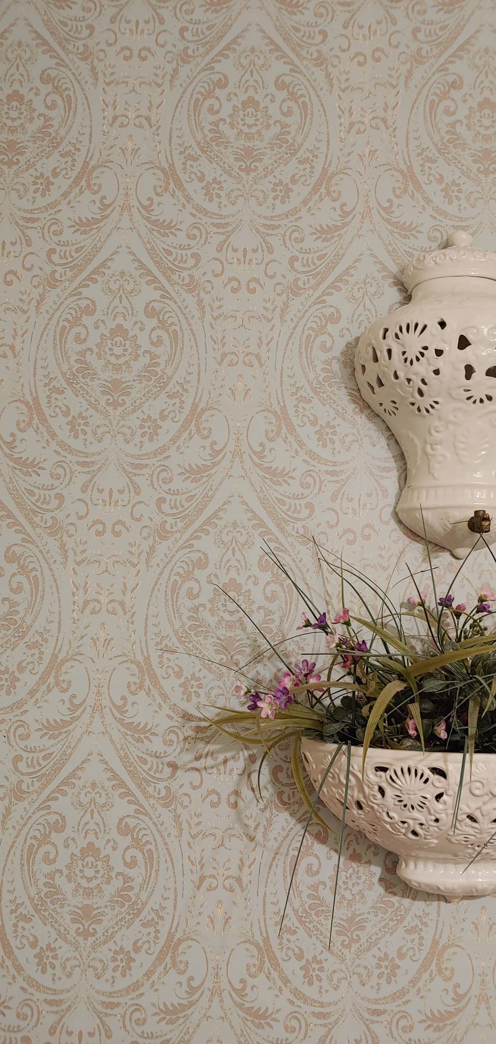 5/mo Finance NuWallpaper NU2079 Nomad Damask Peel & Stick Wallpaper