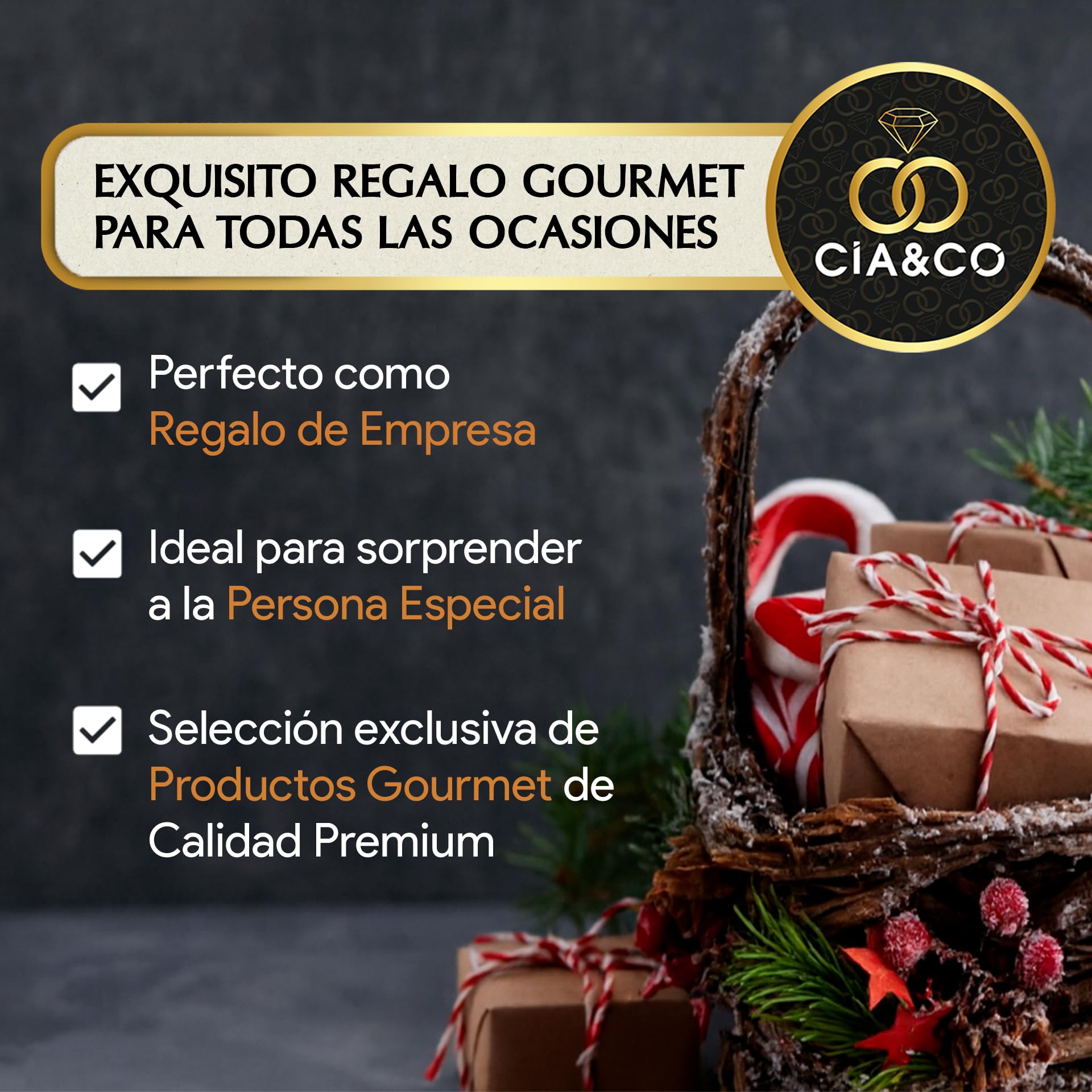 Cesta de Navidad con Ibericos de Bellota Gourmet 2025 (Lote 206) · Incluye Paleta Ibérica, Brut, Vinos Faustino, Dulces Selectos y Tarjeta Personalizable · Regalo Corporativo, Familiar o Personal