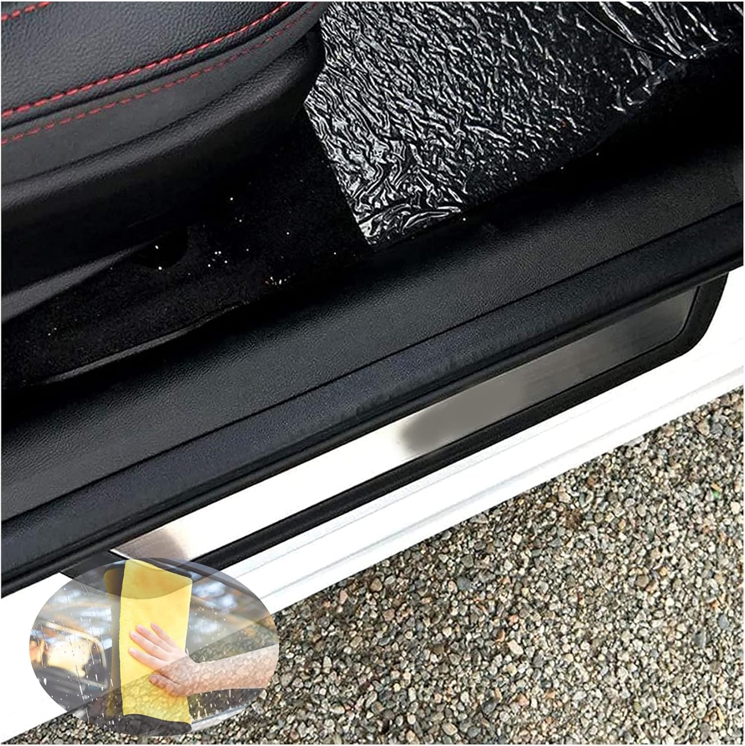 4 Pezzi Auto Battitacco Soglia Porta per Mazda CX-5 CX5 2013-2022