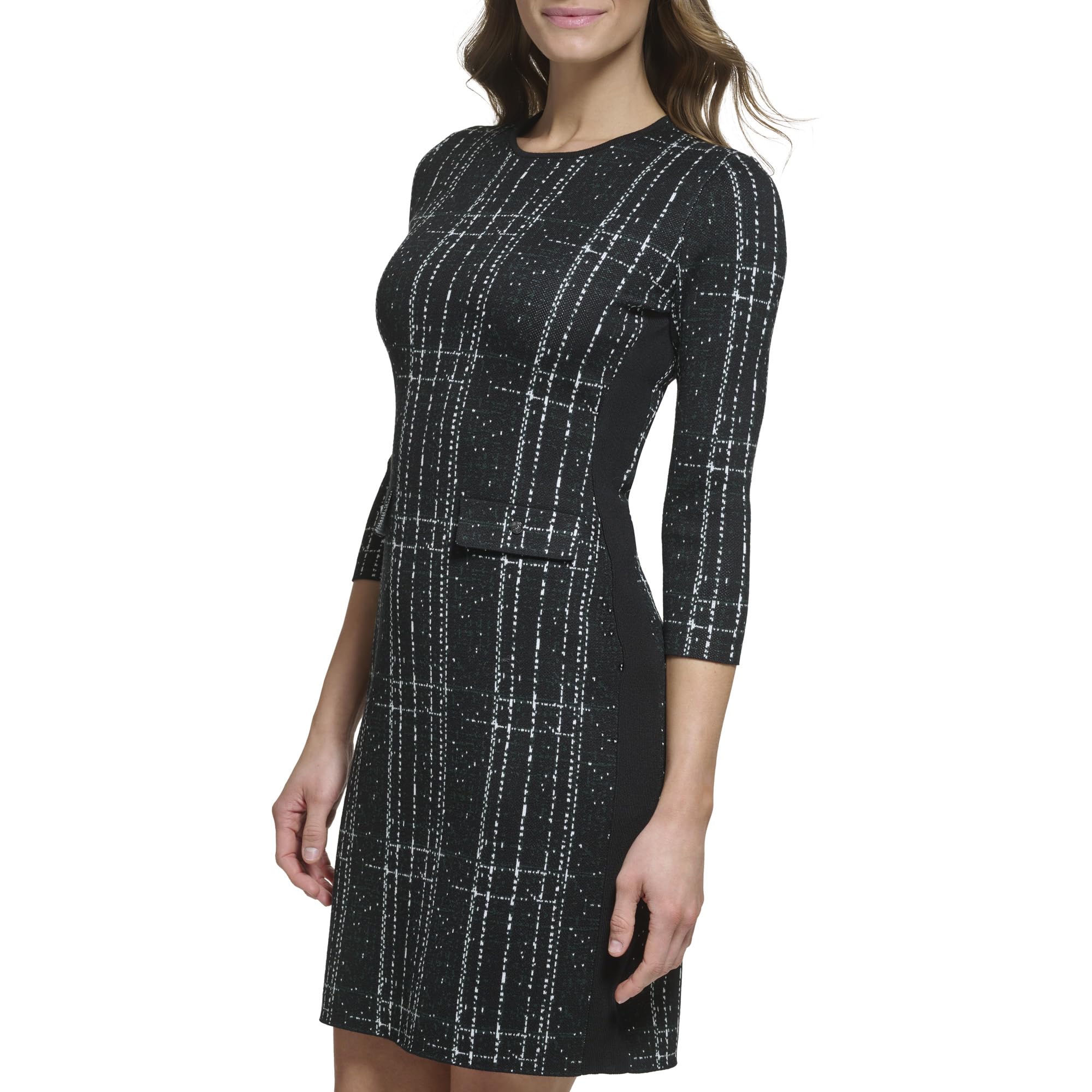 DKNY Dd3hr833-pnq-xs Robe, Pin Multi, XS Femme