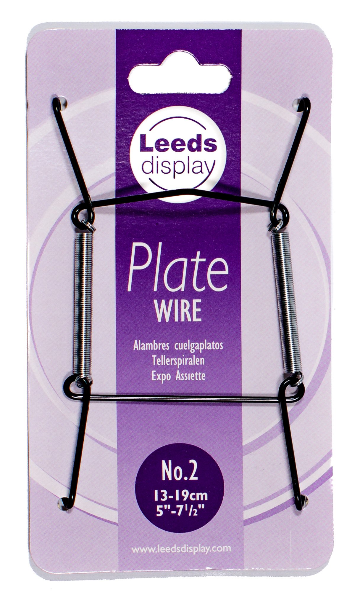 Leeds Display Black : Pw20bkl : Wire Plate Hanger No.2 : : 13-19Cm, 5-7.5 Inch