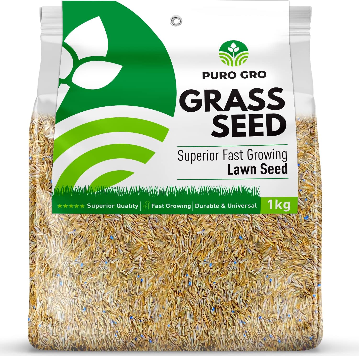 Grass Seed (1kg) Fast Growing Quick Lawn Patch Repair Garden Seed for