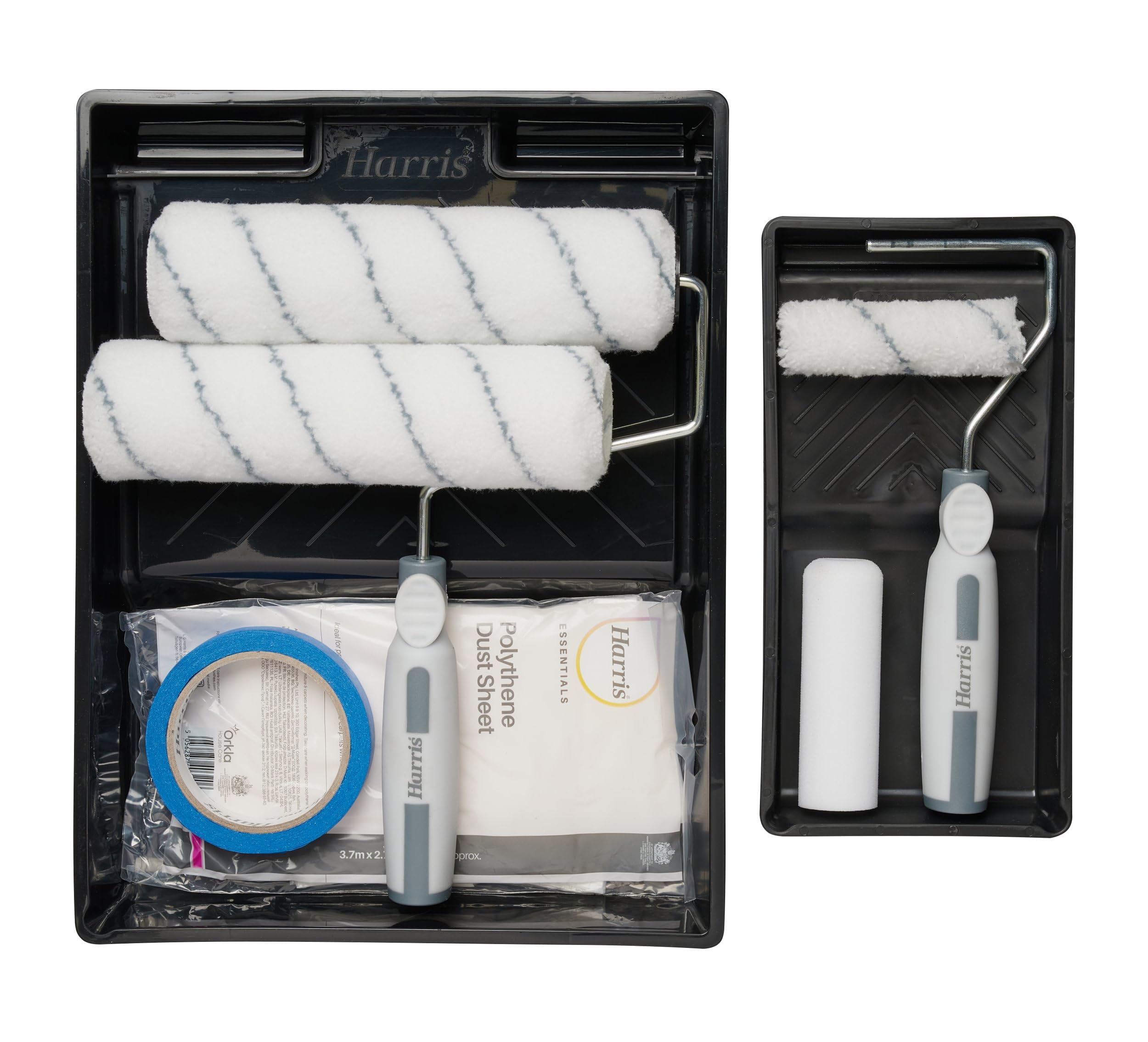 Harris Seriously Good 10 Piece Room Decorating Kit, Paint Rollers, Paint Brushes, Tape, Dust Sheet