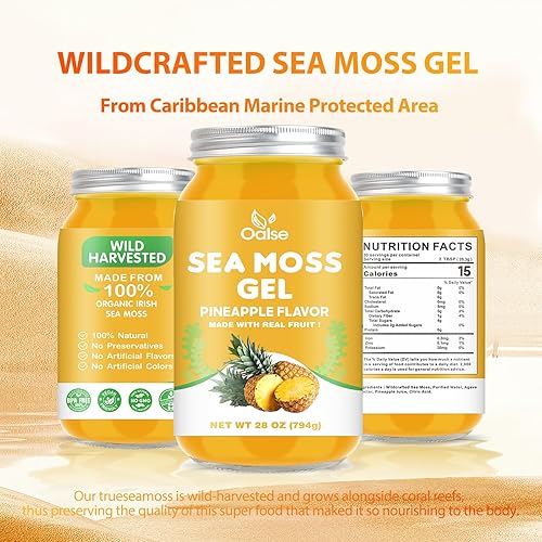 Miniatura 78 de Gel de musgo marino de 15 onzas, gel natural de masa marina irlandesa artesanal con 92 minerales y vitaminas, sin OMG, sin gluten, vegano, defensa
