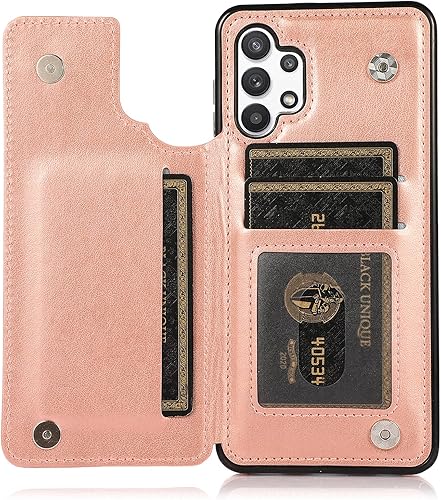 Vista 27 de Funda de teléfono para Samsung Galaxy A32 5G de 6.5 pulgadas con protector de pantalla de vidrio templado, tarjetero/tarjetero/cartera, soporte