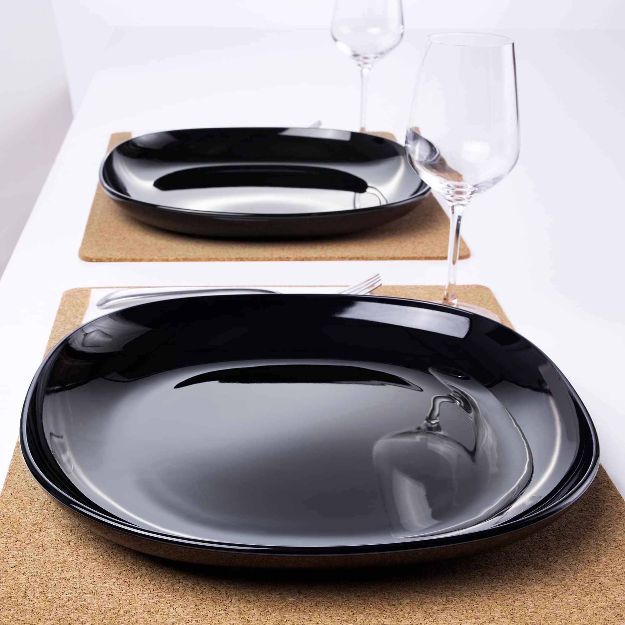 Buy Ikea BACKIG Plate, Black,25x25 cm (9 ¾x9 ¾) Pack of 4 Online at Low Prices in India
