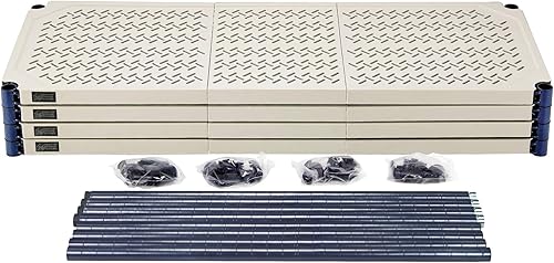 Miniatura 3 de QUANTUM STORAGE SYSTEMS RPWR72-2448E - Estantería ajustable de 4 estantes capacidad de carga de 600 libras por estante 72 pulgadas de alto x 48