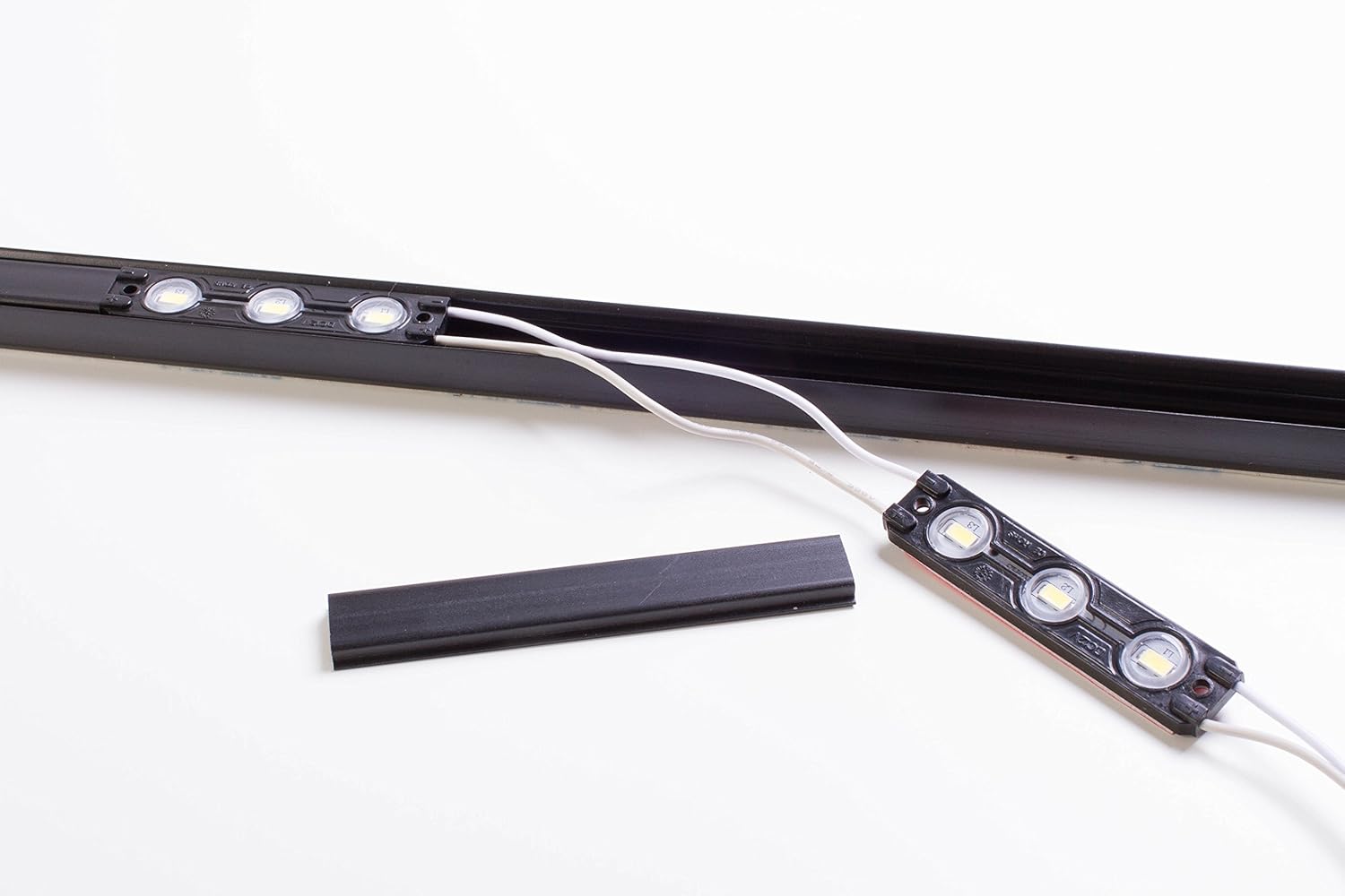 50FT Super Bright STOREFRONT LED Light with Track Pure White 5730 Module & UL 12V AC Power Package