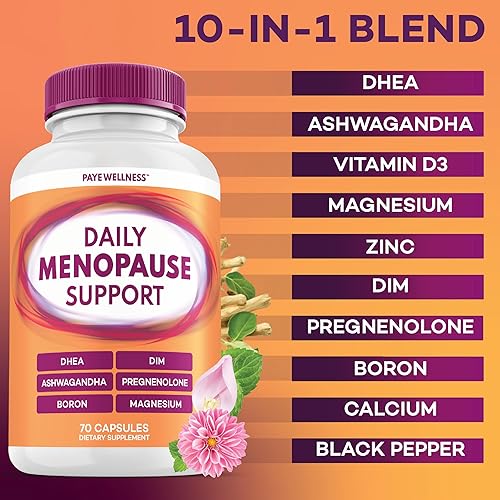 Miniatura 2 de Suplemento de menopausia 10-1 para mujeres, cápsulas de equilibrio hormonal femenino para sudores nocturnos, sofocos y cambios de humor con