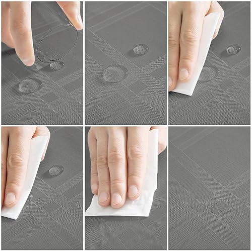 Miniatura 3 de JUCFHY - Mantel rectangular marroquí de tela jacquard a prueba de derrames y resistente al agua y al aceite, mantel decorativo para uso exterior e