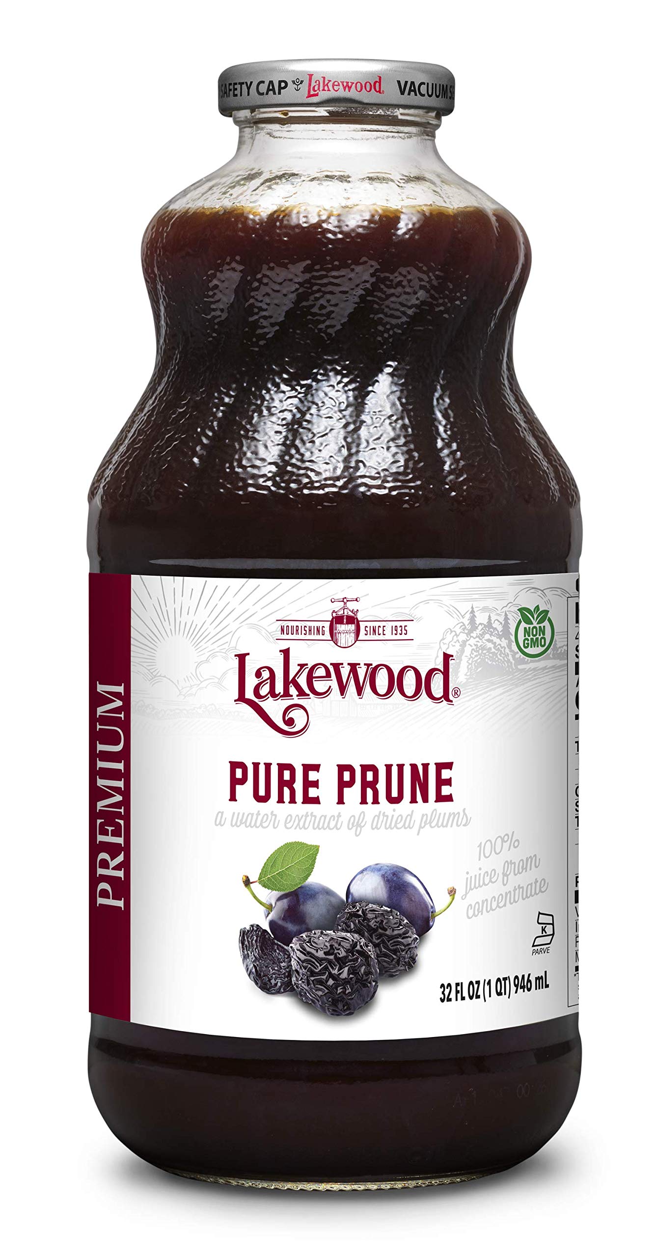 Lakewood Premium Pure Prune (32 Oz, 6 Pack)