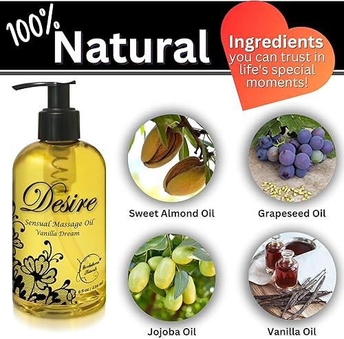 Miniatura 3 de Desire - Aceite de masaje de lavanda para aromaterapia para terapia de masaje, aceite corporal de lavanda 100% natural para masaje, los mejores