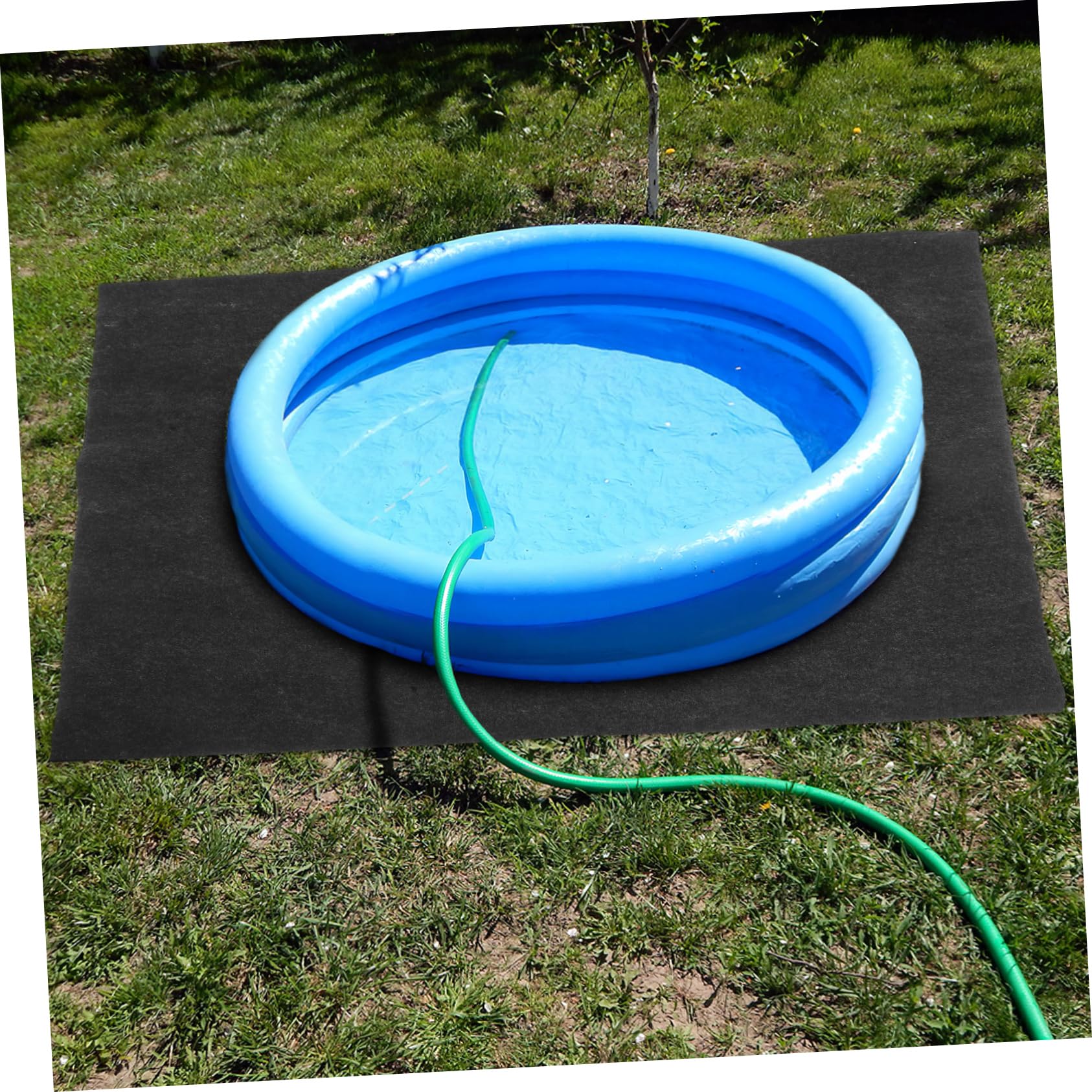 Tapis Gonflable pour Baignoire à Rembourrage Noir 1pc en Feutre Pe