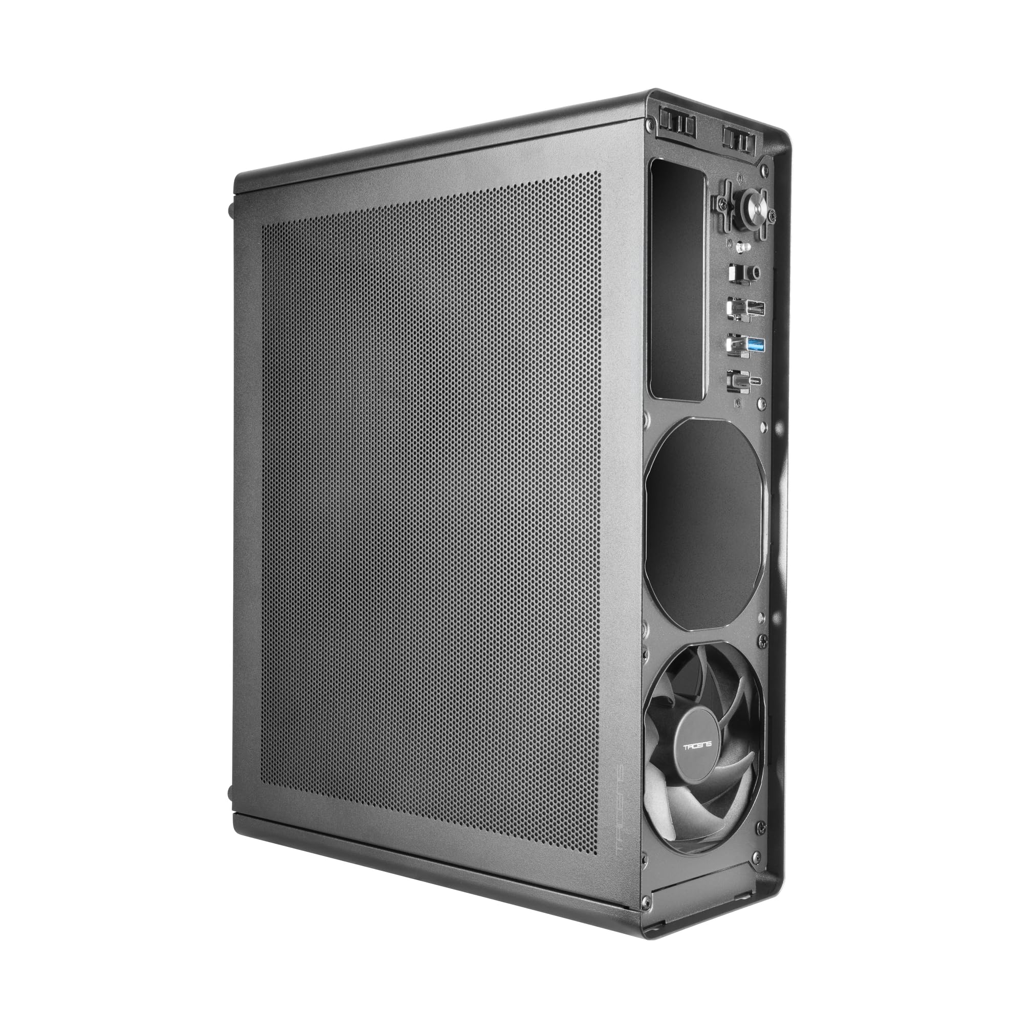 Tacens AEROSLIM500, Boîtier PC MicroATX, Panneaux Mesh Anti-poussière, Alimentation TFX 500W, Ventilateur Frontal FDB 90mm, Mini-Tour Slim Compatible MicroATX et Mini-ITX, USB-C et USB 3.0, Noir