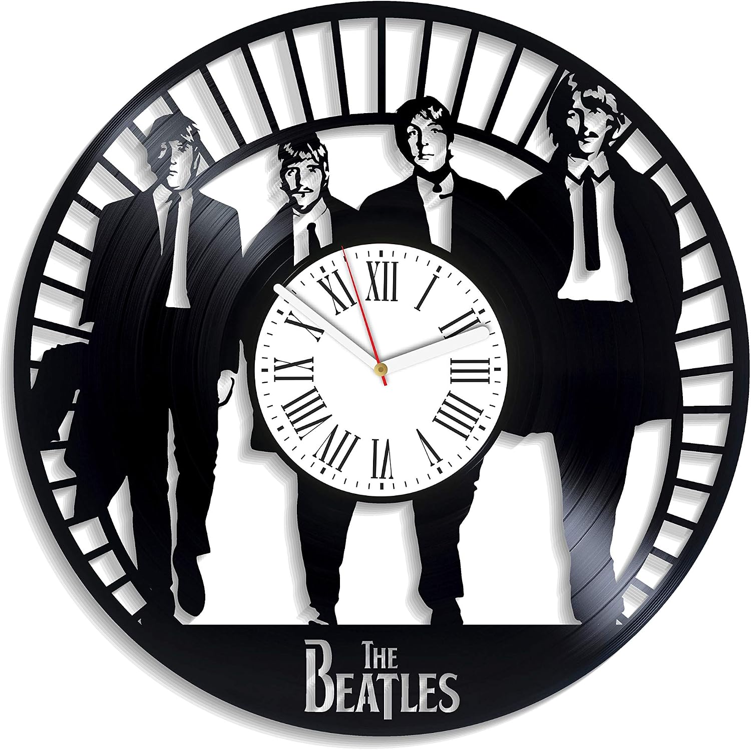 John Lennon Art Wall Clock Minimalist Vintage Vinyl Record Clock The Beatles Music Birthday Gift for Fan Home Decor The Beatles Vinyl Clock Decor for Living Room Rock Music Band