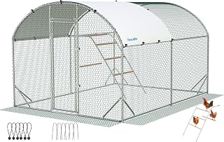 Quictent Essential 12x9x6.6ft Chicken Coop Run with Ladder - Spacious Walk-in Poultry Cage for Hens Ducks Rabbits, Secure PVC Wire & Waterproof UV Cover