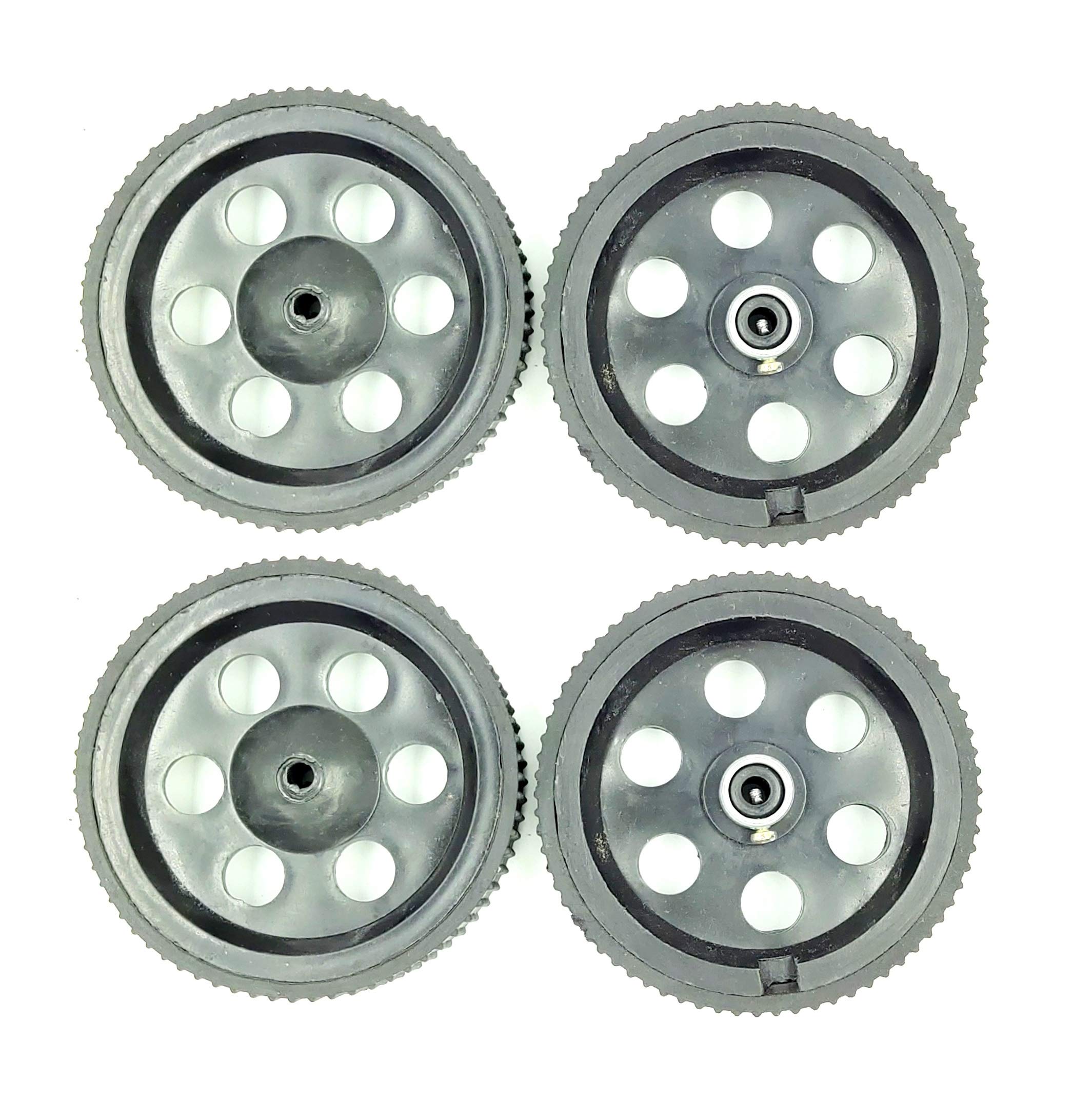 INVENTO 4pcs 95mm x 20mm Plastic Robotic Wheel Durable Rubber Black Tire Wheel with metal collet for DC Geared Motor RC Car Robot (B07YM27GYS) Amazon Price History, Amazon Price Tracker