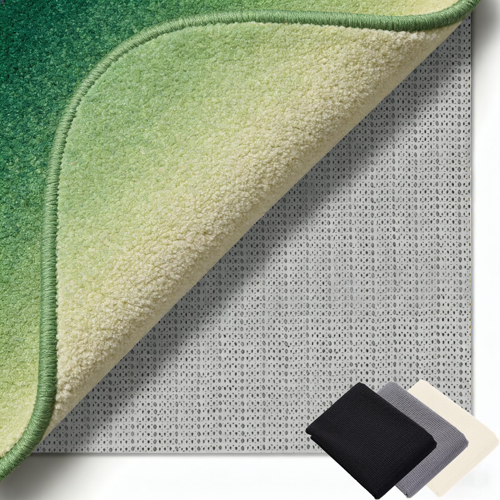 Tappetino Antiscivolo 190 x 300 cm Riutilizzabile, Inodore, Tagliabile, Lavabile e Personalizzabile Nelle Dimensioni, Protezione Antiscivolo per Tappeti Perr Moquette, grigio marrone