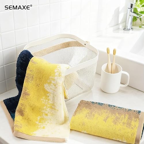 Vista 38 de SEMAXE - Juego de toallas de baño grises, 2 toallas de baño, 2 toallas de mano, 4 toallas faciales, toalla 100% algodón para baño, toalla suave