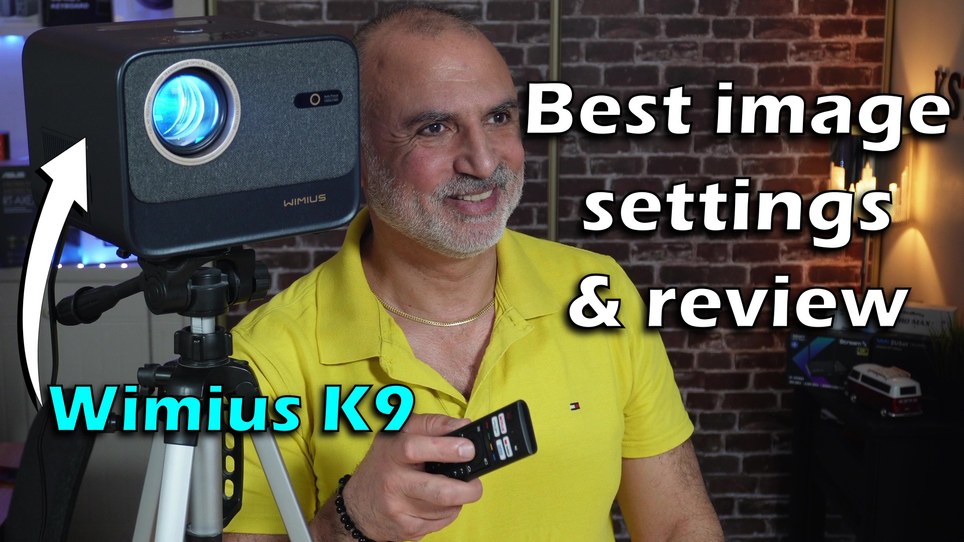 Watch Wimius K9 video projector best image settings & review on