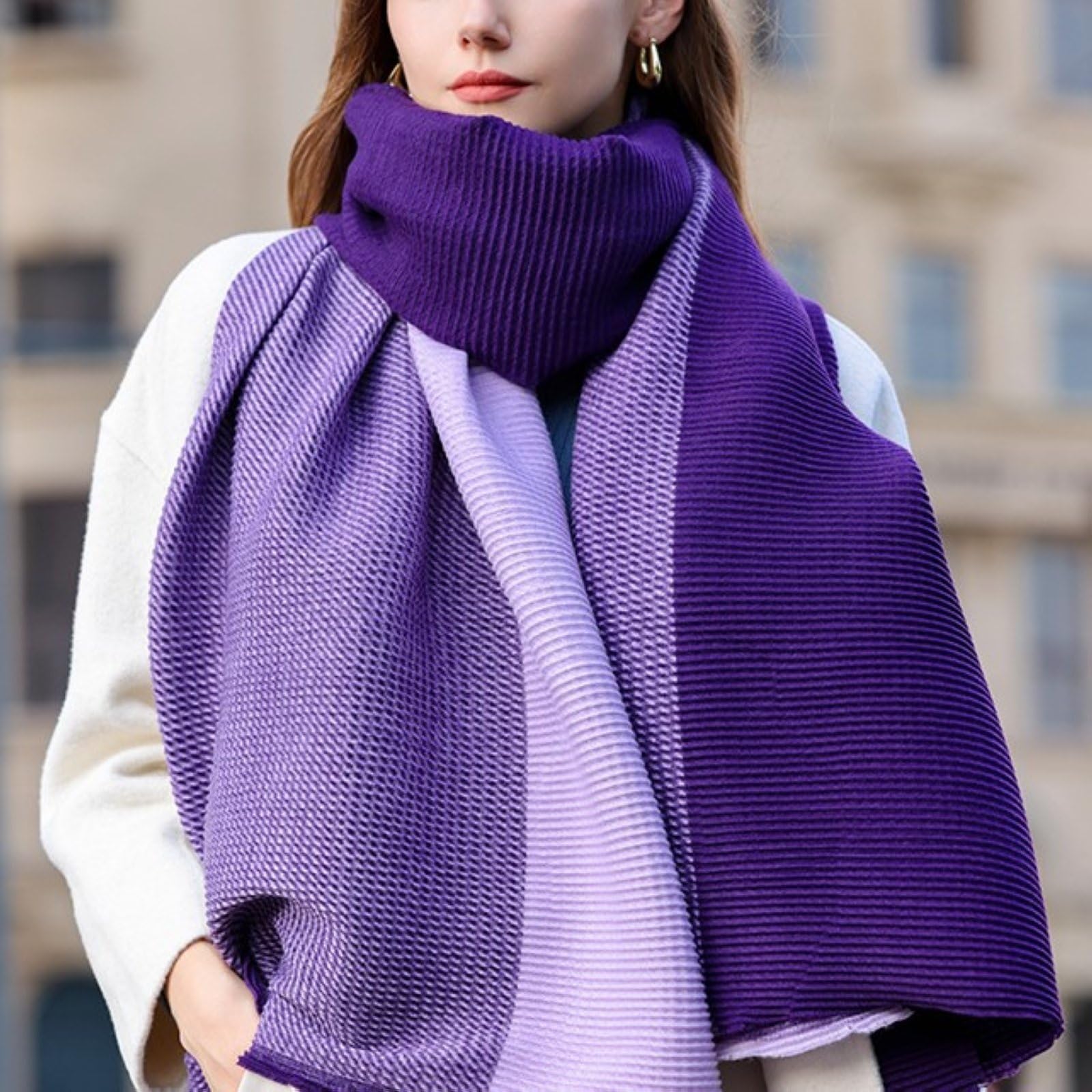 Sciarpa Alla Moda Da Donna, Scialli Lunghi in Cashmere, Super Morbidi, Lavorati A Maglia, Per Ufficio E Matrimonio