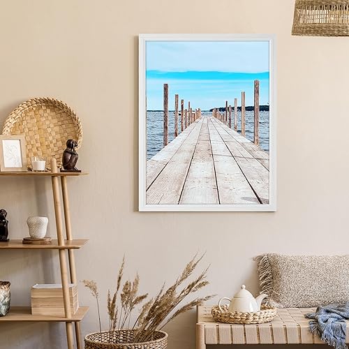 Vista 206 de GULETHUN Marco de fotos de 24 x 36 pulgadas, marco para póster blanco, decoración del hogar, marcos naturales de galería, formato horizontal