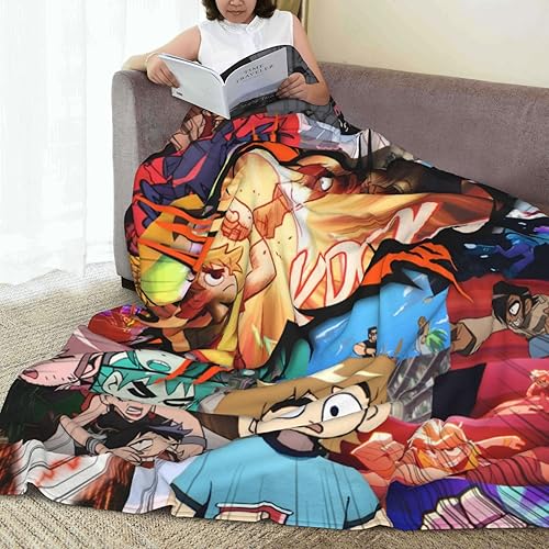 Miniatura 2 de Scott Pilgrim Takes Off - Manta de microforro polar ultrasuave, acogedora y cálida, adecuada para todas las salas de estar y dormitorios, manta de