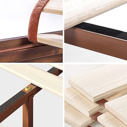 Miniatura 9 de Zinus cama con plataforma de madera maciza con cabecero de 12 pulgadas  Sin necesidad de resorte de caja  Soporte con listón de madera  Acabado