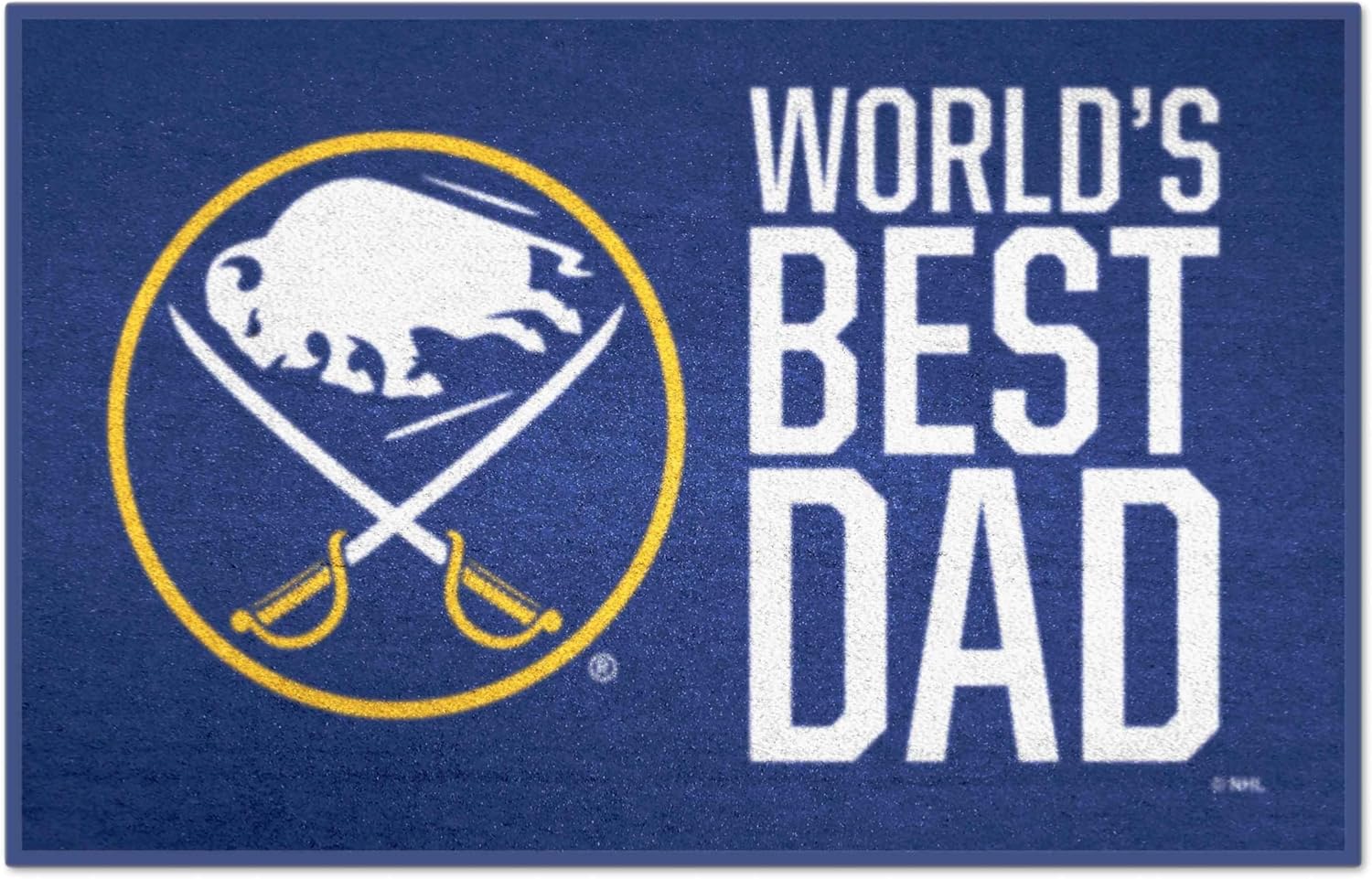 FANMATS 31147 Buffalo Sabres Starter Mat Accent Rug - 19in. x 30in. | Sports Fan Home Decor Rug and Tailgating Mat World's Best Dad Starter Mat
