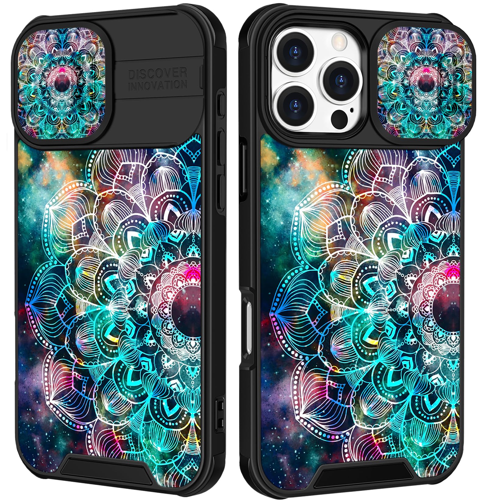 Funermei for iPhone 16 Pro Max Case - Women Girls Cute Phone Cover Girly Pretty Aesthetic Flower Blue Unique Design with Camera Cover Funda for Apple for iPhone 16 Pro Max