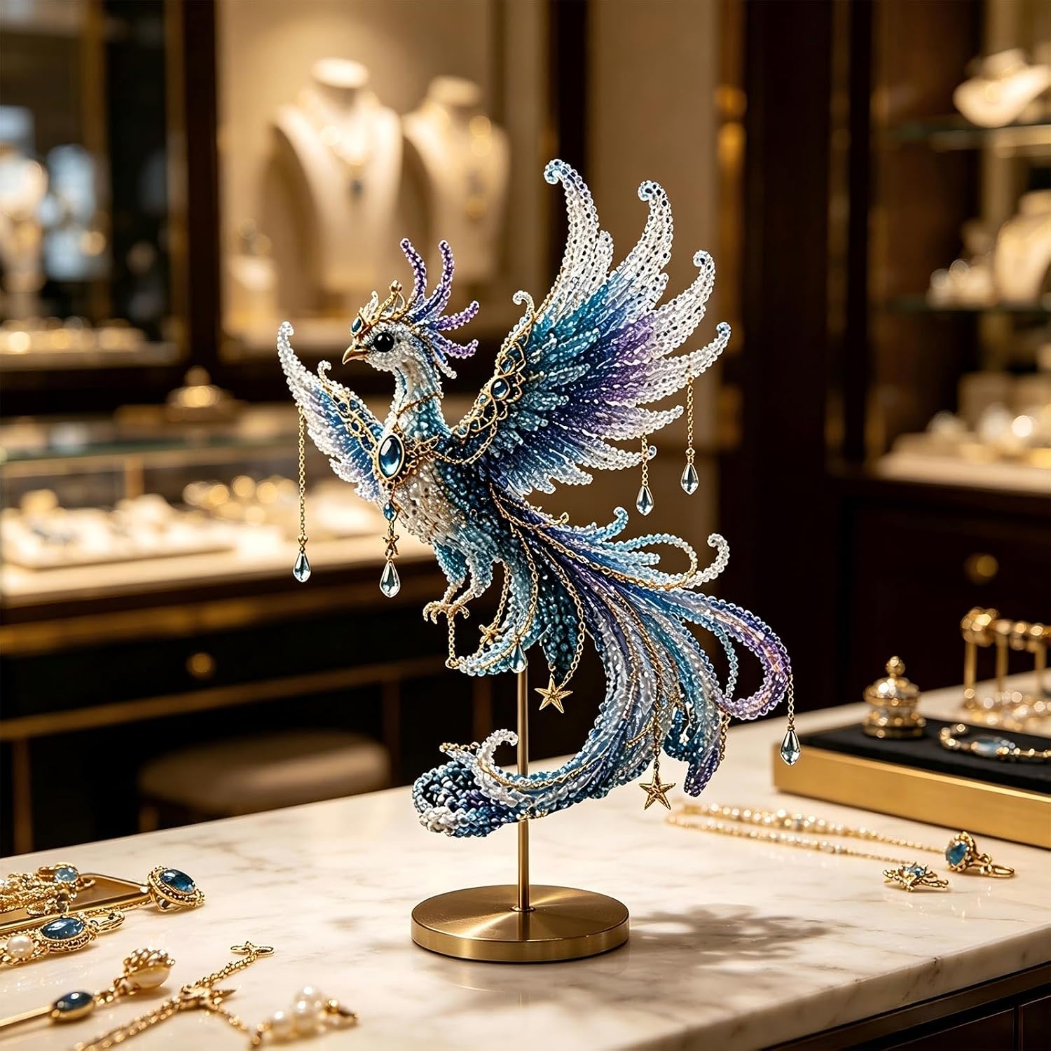 2026 Upgrade Tiny 3D Beaded Mythical Sea Creatures DIY Kit, Easy DIY Beading Embroidery Kit with Cute Designs, 3D Animal Themed Beadwork Kit for Beginners & Craft Enthusiasts, with Instructions