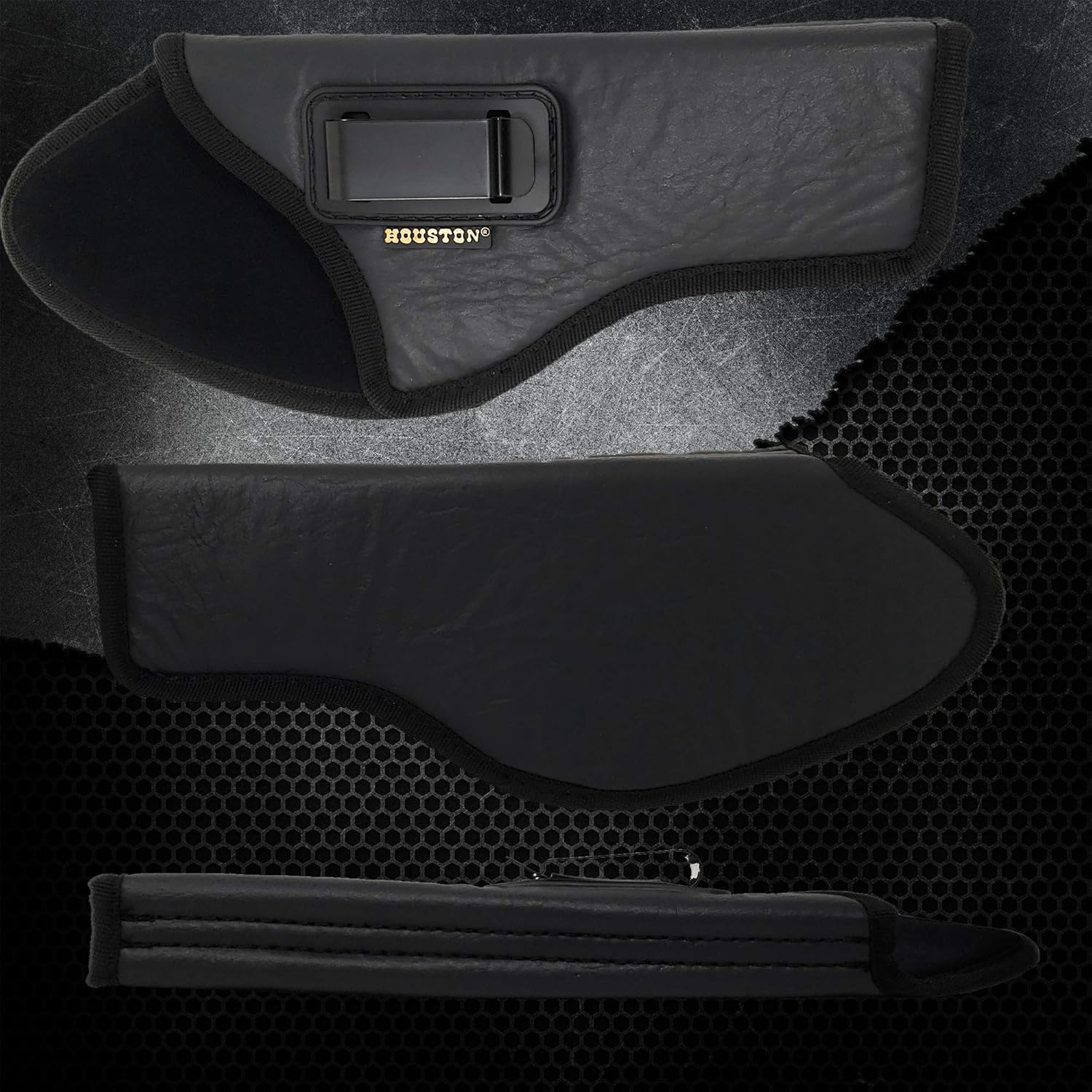 Houston Gun Holsters IWB ECO Leather Concealment Holster, Inside Waistband Carry with Suede Interior and Metal Clip, Fits Magnum Research Dessert Eagl .50 .50AE .357 .44 6 Inch Barrel