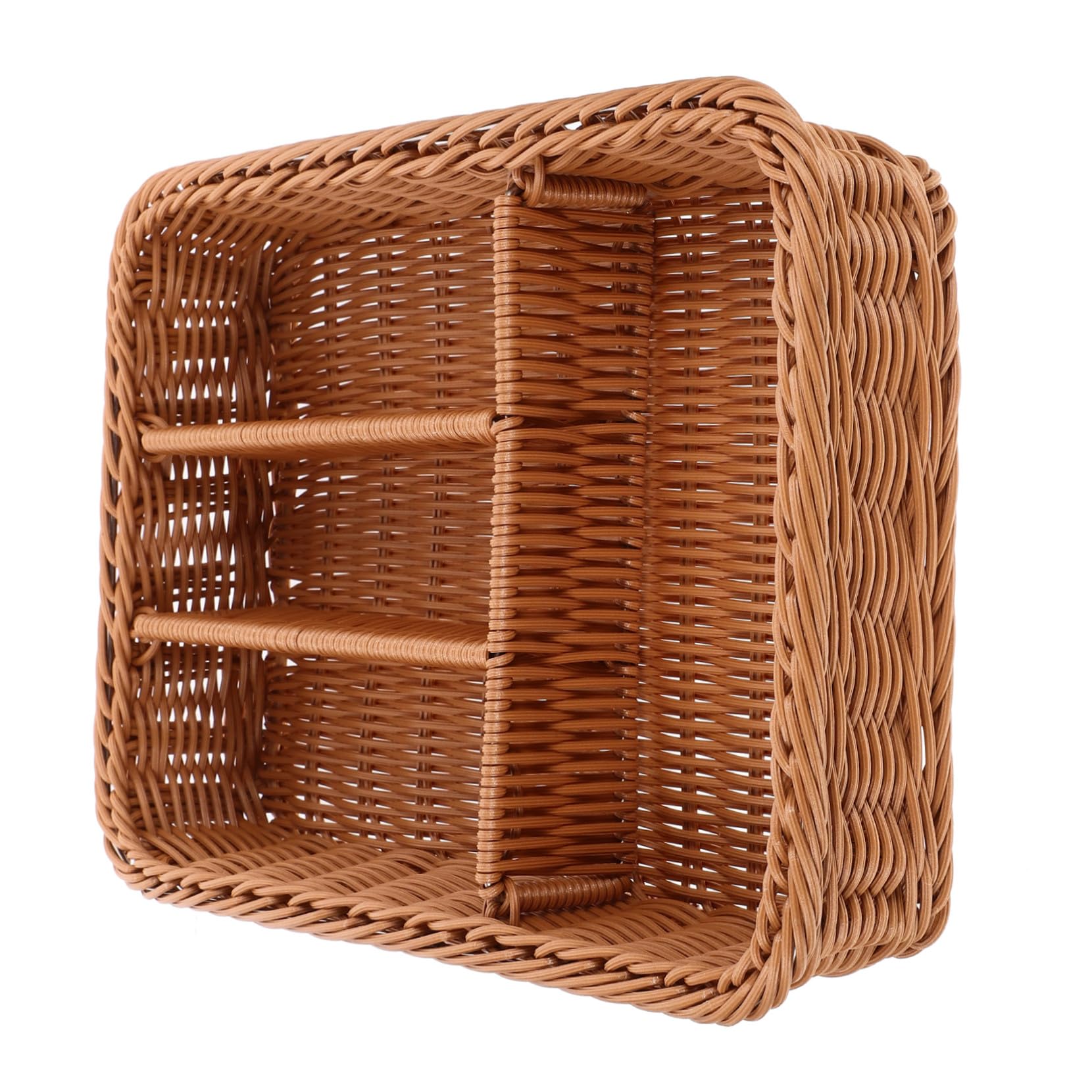Panier de Rangement Rangement des Petits Outils 4 Compartiments pour Couverts en PP Capacité Profonde Antidérapante, Organisateur Cuisine et Salle de Bain