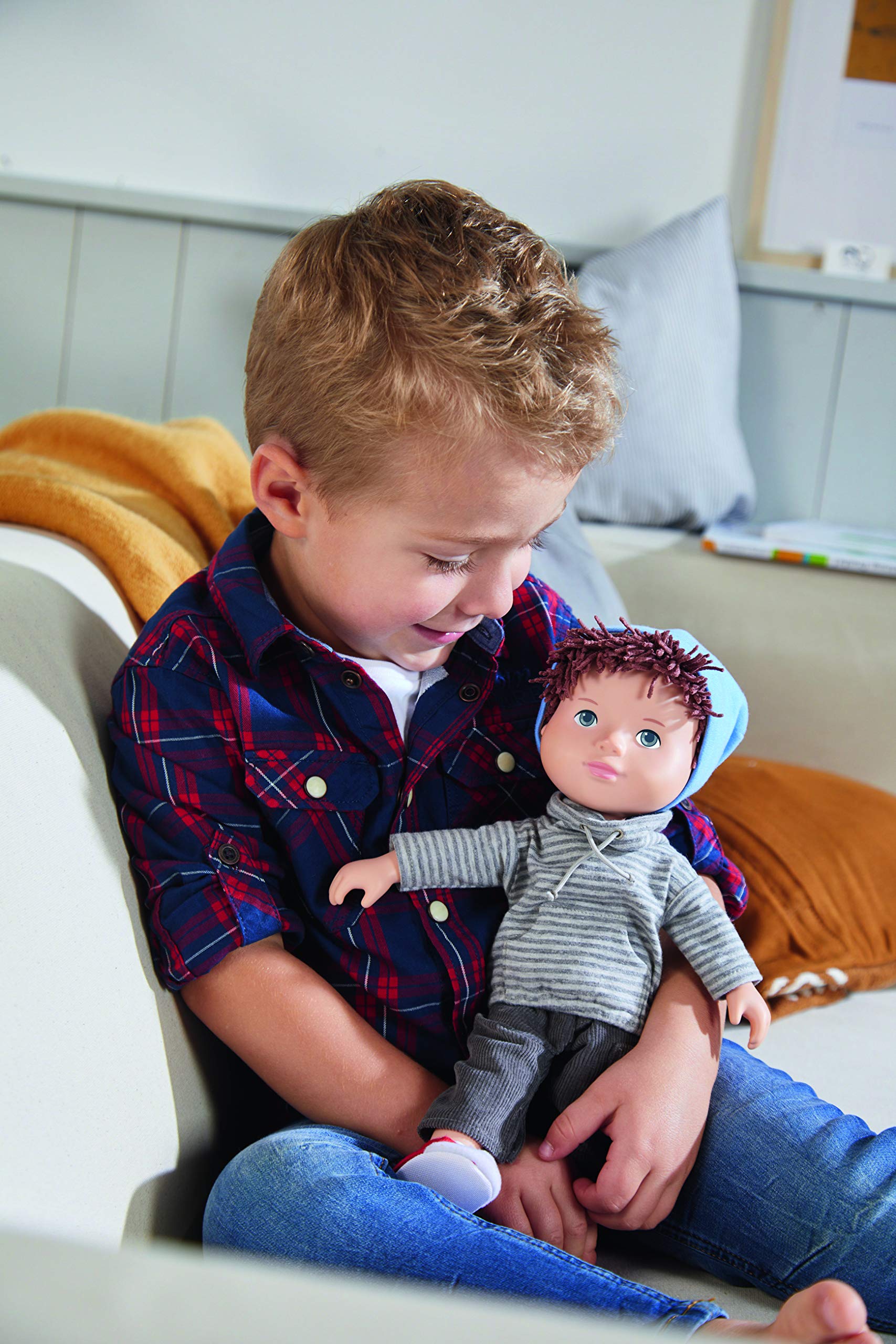 HABA Puppe Arne 30 Cm - Weicher Körper, Ab 1,5 Jahren, Mit Kleidung Zum Wechseln