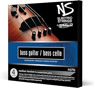 D'Addario NS Electric Bass/Cello String Set, 4/4 Scale, Medium Tension
