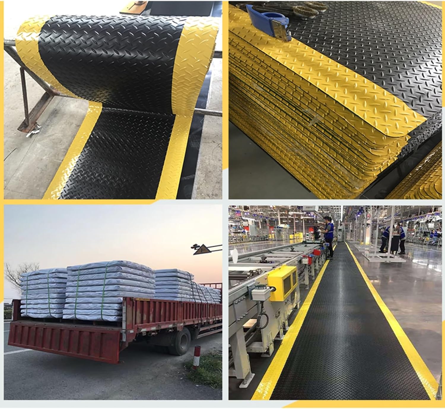 20mm Thick Anti-Fatigue ESD Mat, Conductive Rubber Floor Mat for Anti-Static Workstations, Garage, Warehouse, Industrial Safety, Gray (1.6x3.3ft/50x100cm)